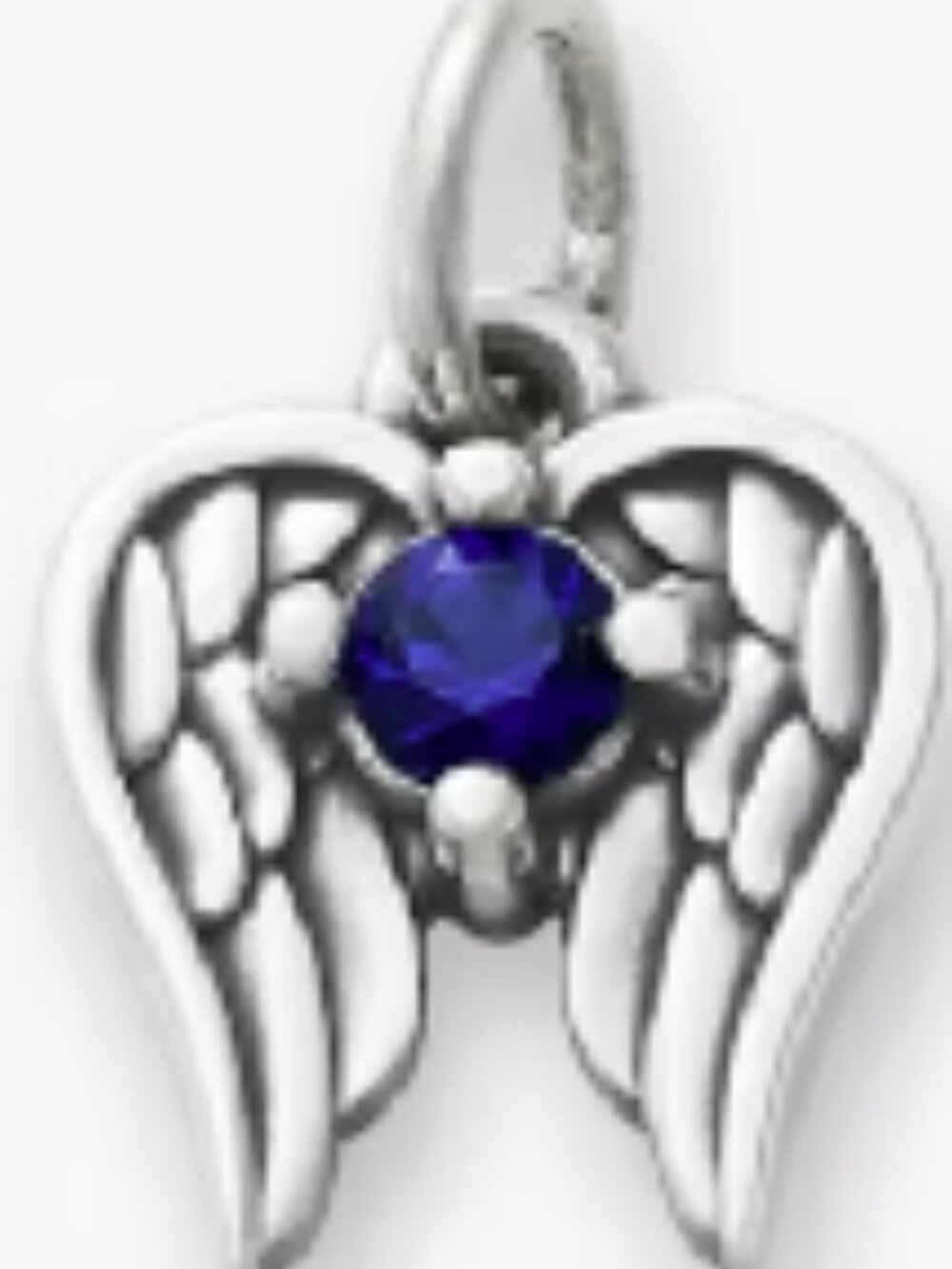 James Avery Lab-Created Blue Sapphire (September) Angel Wings Birthstone Charm